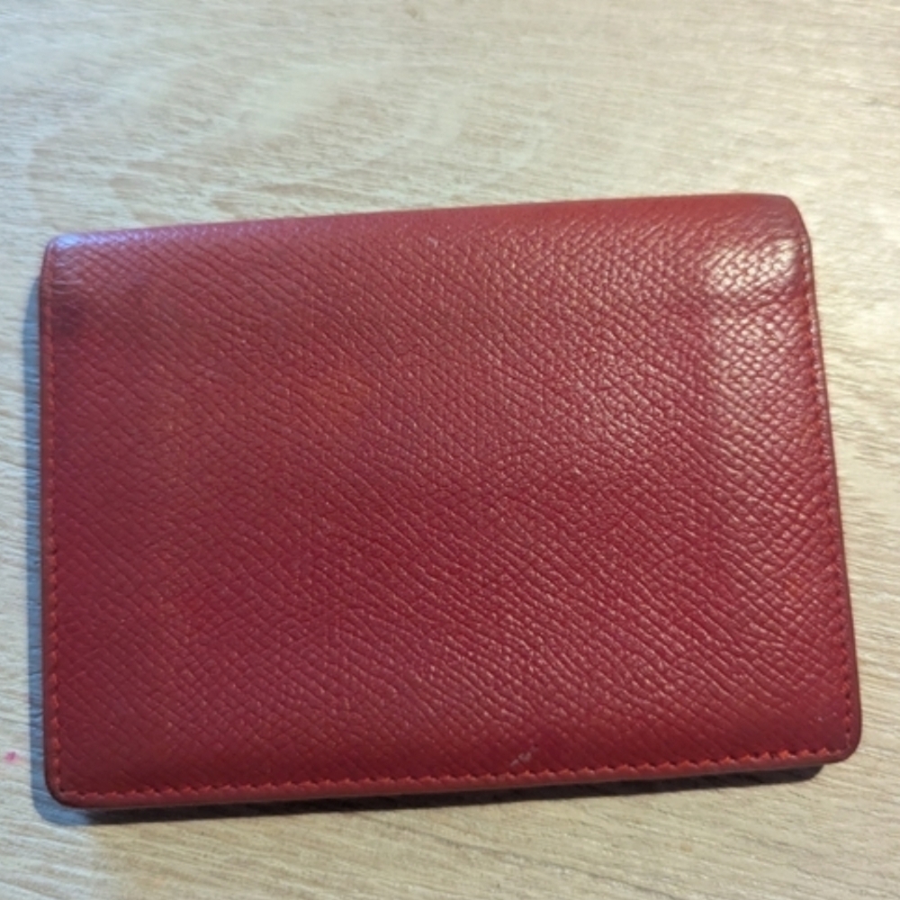 Yves Saint Laurent Red Leather Studded Card Case With COA - Picture 7 of 9